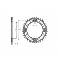 Задня зірка SUNSTAR YAMAHA XTZ 660 96-00 Задня зірка SUNSTAR YAMAHA XTZ 660 96-00