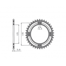 Задня зірка SUNSTAR YAMAHA XTZ 660 96-00 Задня зірка SUNSTAR YAMAHA XTZ 660 96-00