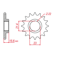 Передня зірка 441 15 GROSSKOPF YAMAHA XT600 87-03 Передня зірка 441 15 GROSSKOPF YAMAHA XT600 87-03