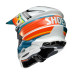 Шолом SHOEI VFX-WR GRANT3 TC-1 розмір L (56-60) білий-оранжевий-бірюзовий Шолом SHOEI VFX-WR GRANT3 TC-1 розмір L (56-60) білий-оранжевий-бірюзовий